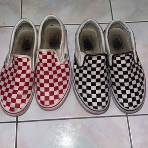 2 for $15 used checkered red black vans